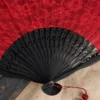 Japanese Bamboo Lace Folding Fan Retro Decorative Hand
