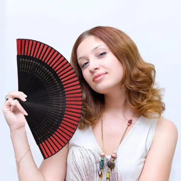 Japanese Silk Bamboo Folding Fan Color Changing Dance