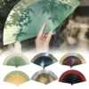 Japanese Silk Bamboo Folding Fan Color Changing Dance