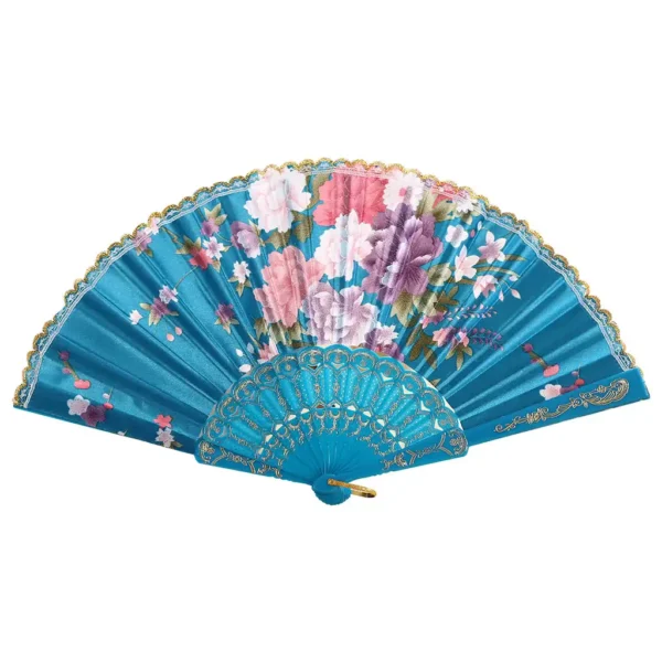 Japanese Silk Folding Fan Traditional Dance Wedding Hand Fan