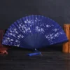 Japanese Silk Bamboo Folding Hand Fan
