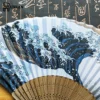 Handmade Japanese Folding Fan Kanagawa Wave Design