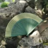Japanese Silk Bamboo Folding Fan Color Changing Dance
