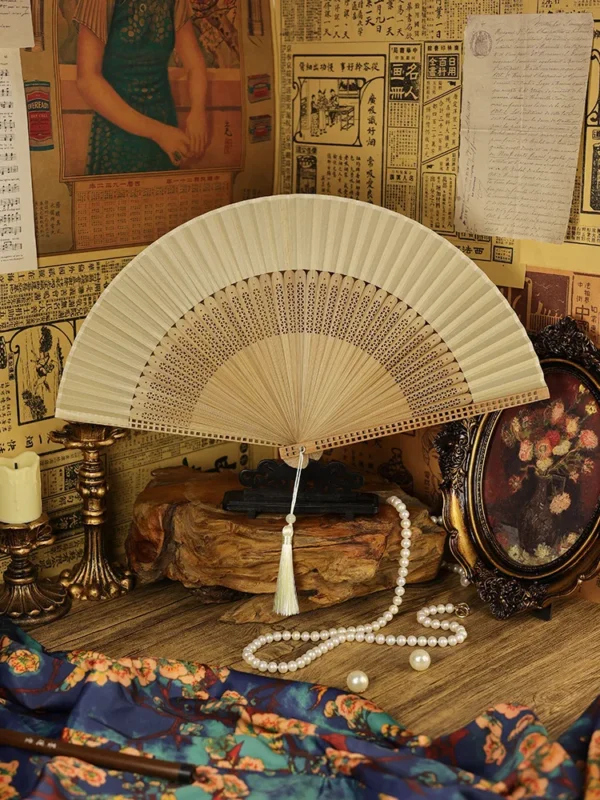 Japanese Bamboo Folding Fan Ancient Style Summer Dance