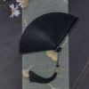 Japanese Black Bamboo Folding Fan Classical Dance Props