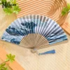 Handmade Japanese Folding Fan Kanagawa Wave Design