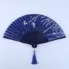 Japanese Silk Bamboo Folding Hand Fan