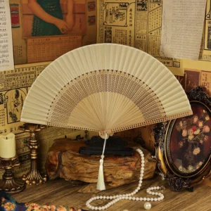 Japanese Bamboo Folding Fan Ancient Style Summer Dance