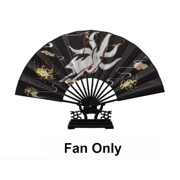 Japanese Nine-Tailed Fox Lace Folding Fan