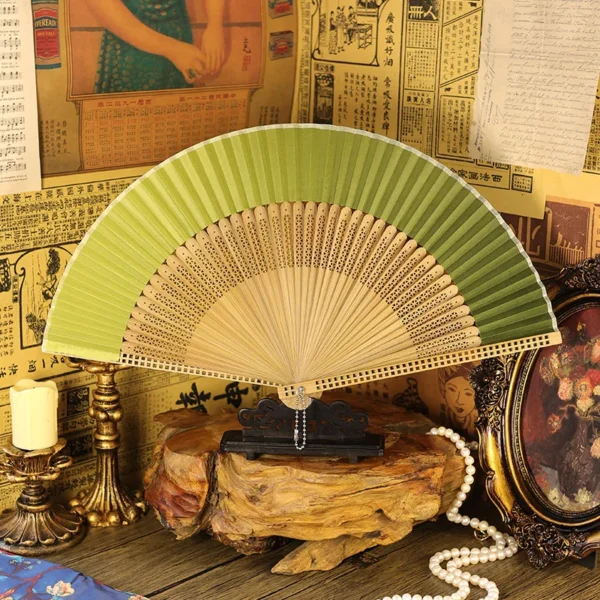 Japanese Bamboo Folding Fan Ancient Style Summer Dance